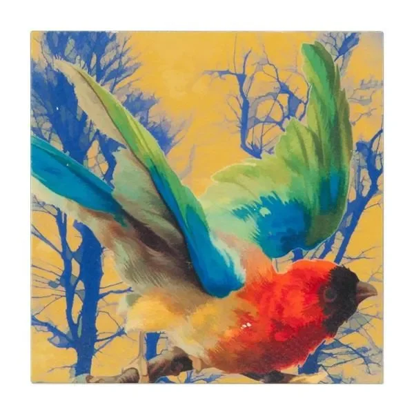 0305 (A+D) Copper Bird Blue Trees (6″ x 6″) Online Hot Sale
