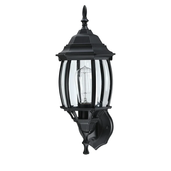 1-Light 16.87-in Matte Black or White Outdoor Wall Lantern Sconce