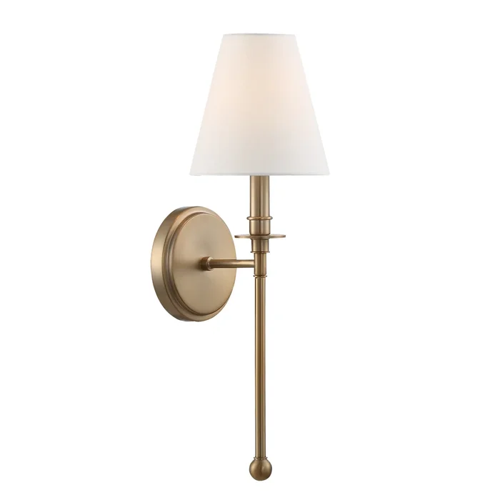1 Light Brass Wall Mount – 4.75W x 16H x 6.87D