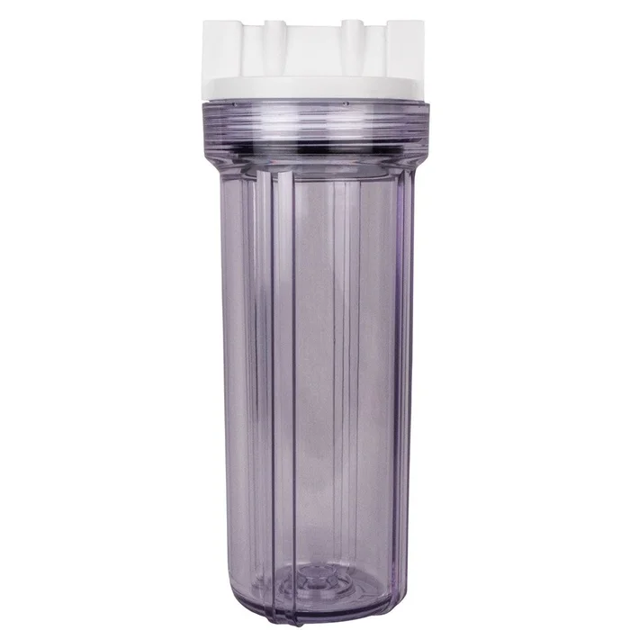 10″ Slim Line Filter Housing Blue Sump/White Boss Cap 1/2″ No PR – 1/2″ FPT