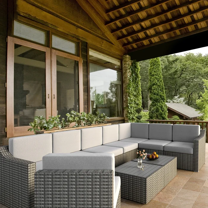 10 Piece Patio Sectional Conversation Set