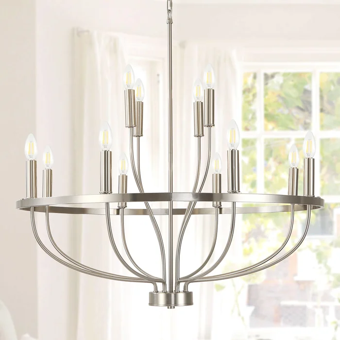 12 – Light Candle Style Classic / Traditional Chandelier