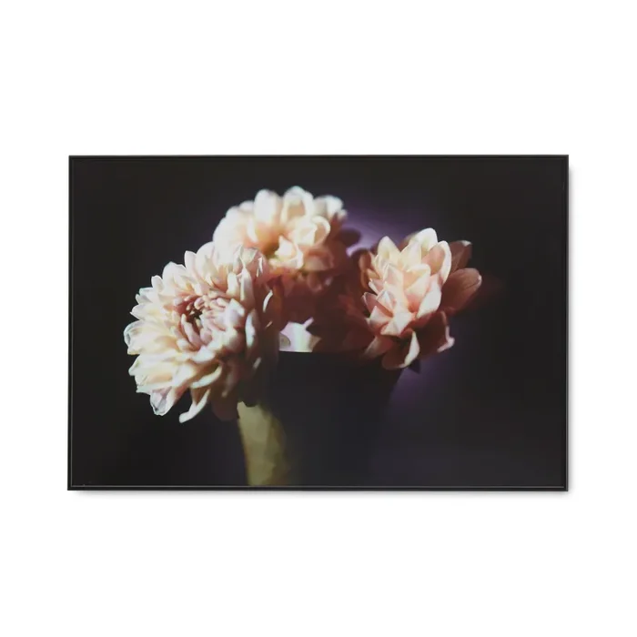 1225 (A+D) Pink Dalia Floral Brass Vase