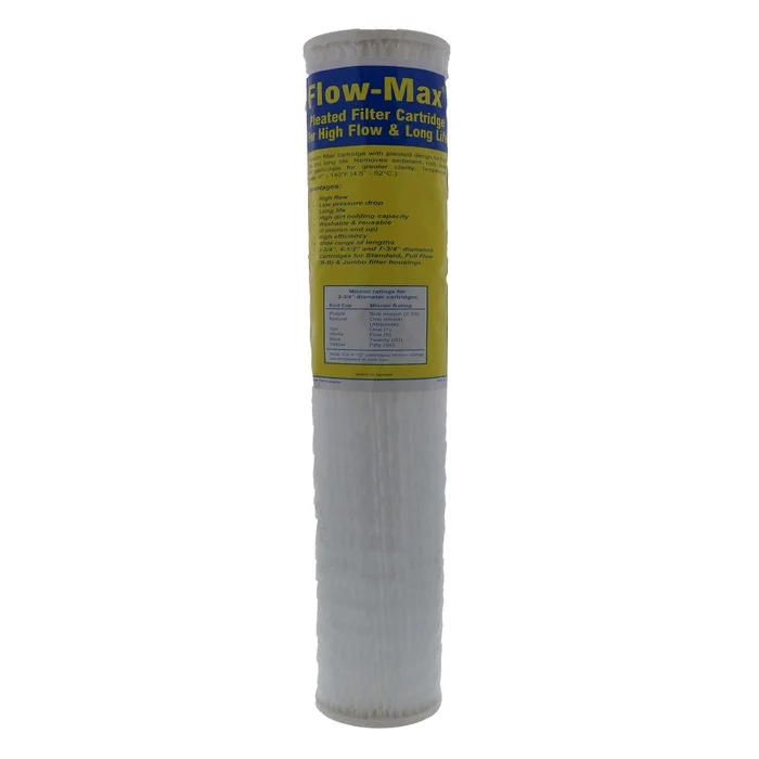 19-1/2″ x 2-3/4″ Flow-Max Pleated Poly – 5 mic