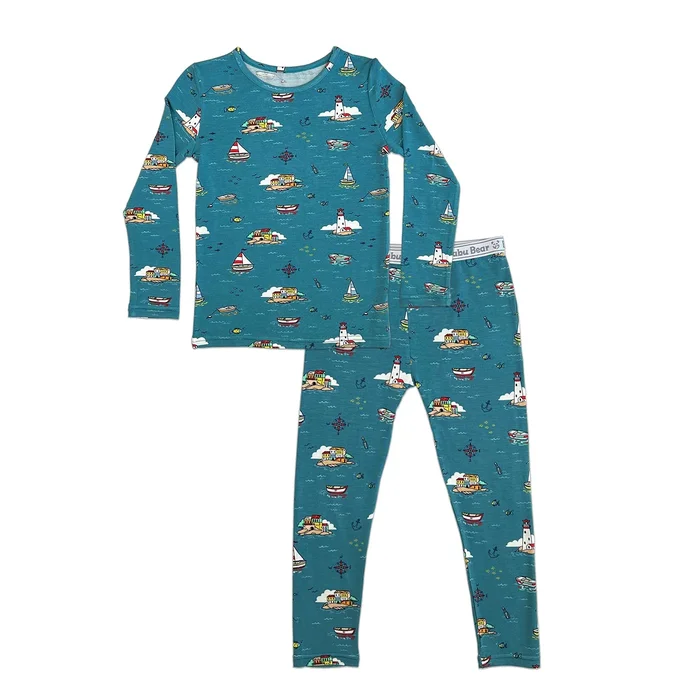 2 Piece Pajamas (Long Sleeve) – Lighthouses