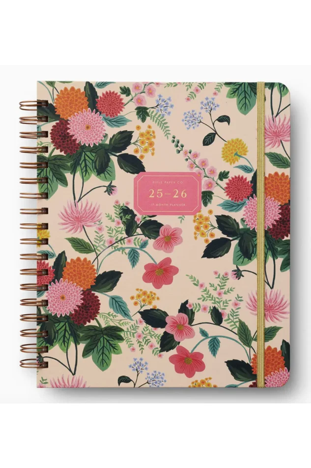 2026 DAHLIA 17- MONTH ACADEMIC HARDCOVER SPIRAL PLANNER