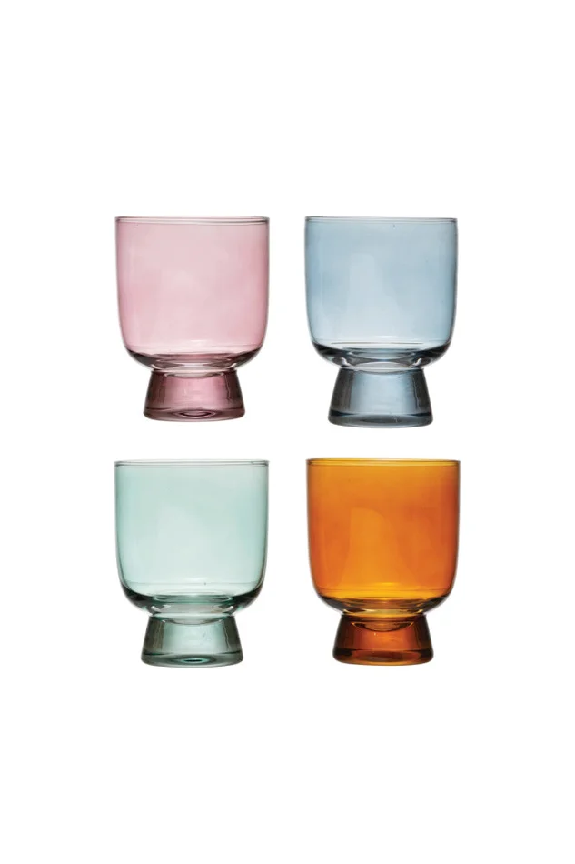 3″ Round x 3-3/4″H 6 oz. Drinking Glasses Set/4