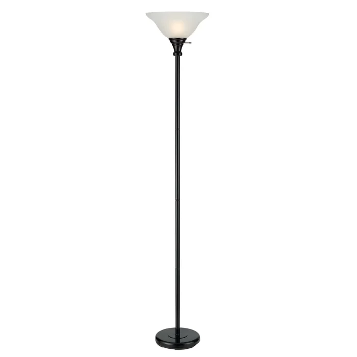 White Metal 150-watt 3-way Torchiere Floor Lamp
