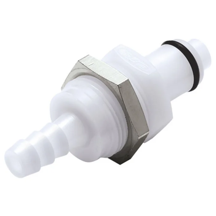 31200 NSF Non-Valved Panel Mount Hose Barb Coupling Insert 3/8 ID Barb