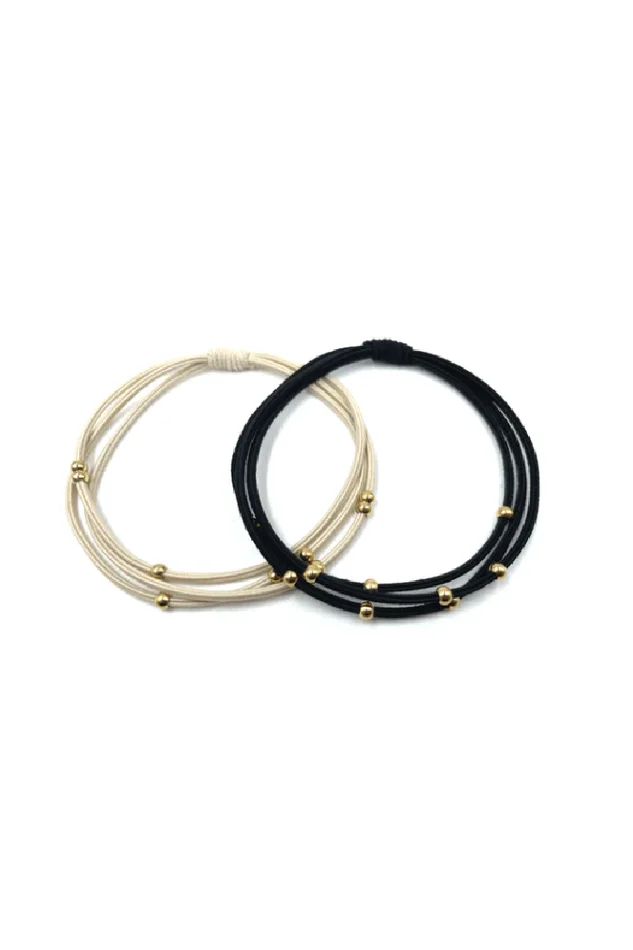 3mm Gold Water Pony Waterproof Bracelet Hair Bands