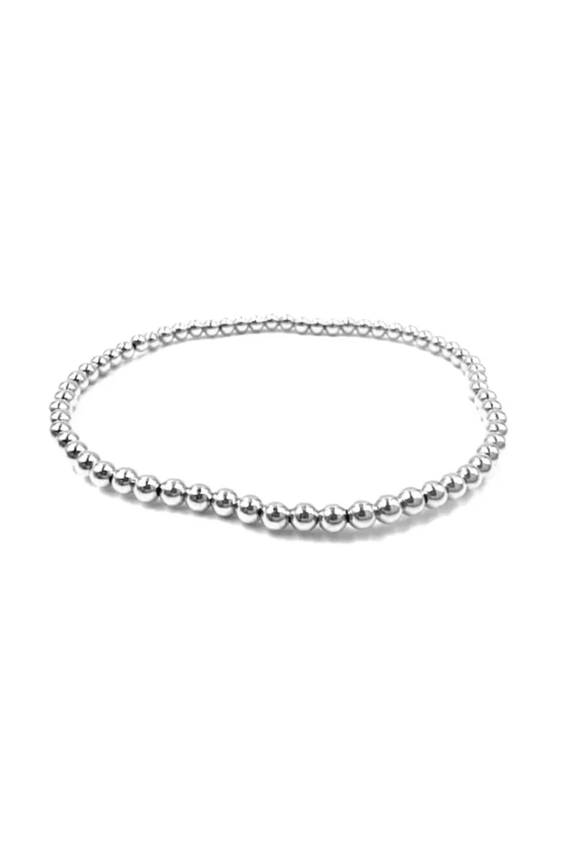 3MM STERLING SILVER KARMA WATERPROOF BRACELET 7″