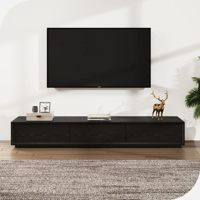 70-inch Modern Wooden TV Stand Media console with 3 Drawers