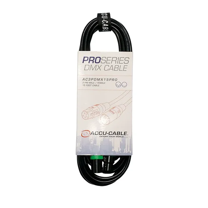 Accu Cable AC3PDMX15PRO, 3-Pin Pro Series DMX Cable – 15 Foot Online Sale