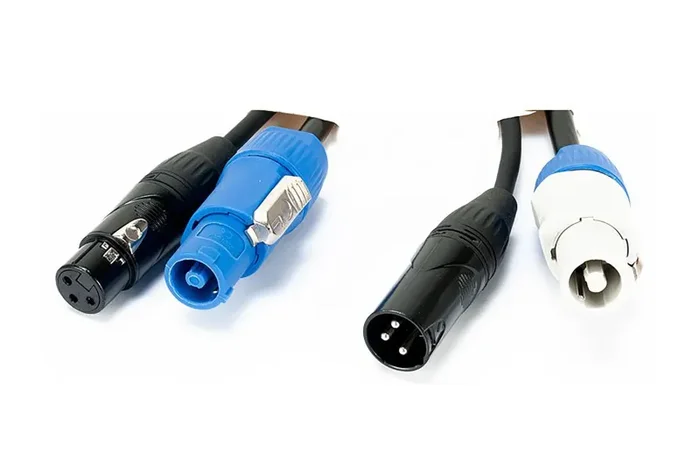Accu-Cable AC3PPCON, 3pin XLR DMX & Locking Power Link Cable