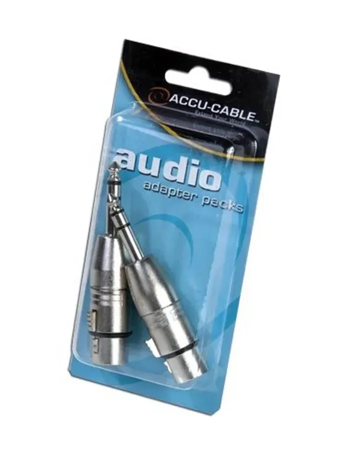 Accu-Cable AXLRC3PMQF, 3-Pin XLR Female to 1/4” Male Adapter – 2-Pack Hot on Sale