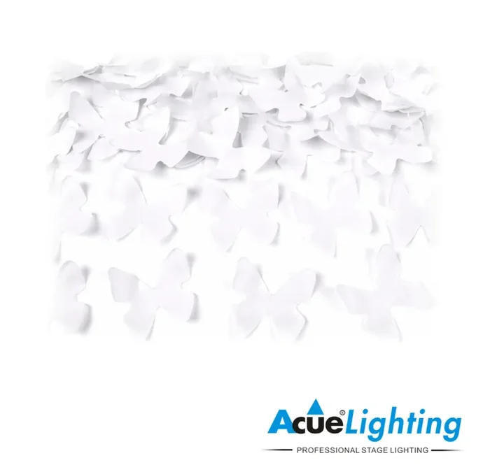 Acue Lighting Confetti – White Butterfly, High-Performance Confetti for Maximum Coverage – 1 Kg Bags