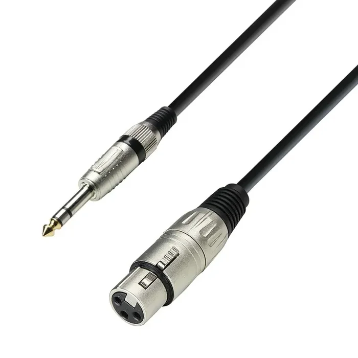 Adam Hall 3 STAR BFV 0100, XLR Female to 6.3mm TRS Microphone Cable – 1 Meter