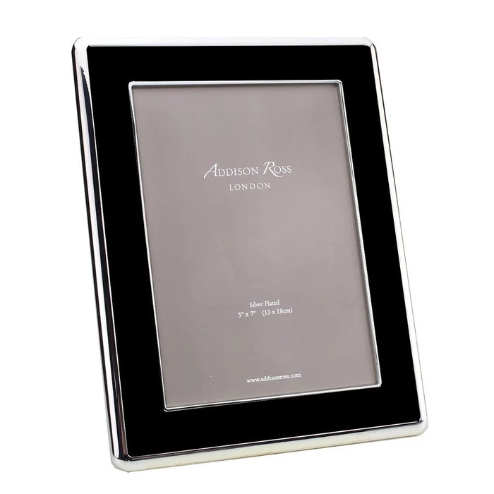 Addison Ross Black Enamel & Silver 8*10 Frame