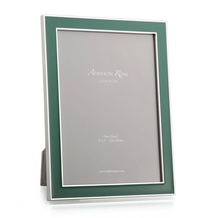 Addison Ross Fern Green Enamel Silver Trim Frame, 4*6
