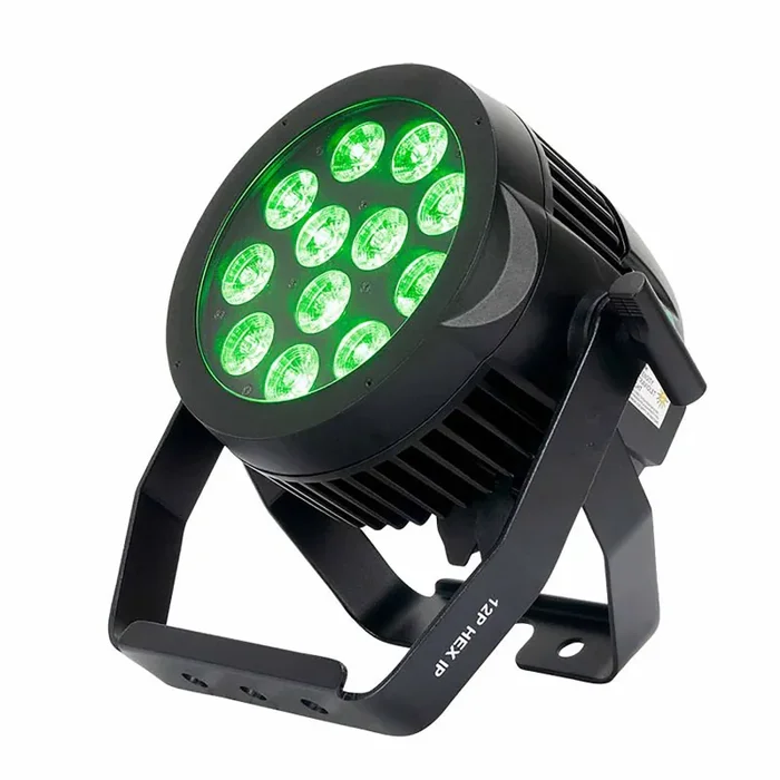 ADJ 12P HEX IP, Heavy-Duty RGBAW+UV LED Wash Light – IP65 Rated