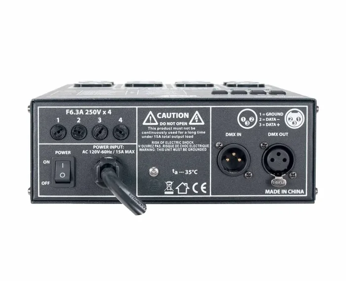 ADJ DP-DMX20L, Compact Portable DP, 4-Channel Universal DMX Dimmer and Switch Pack