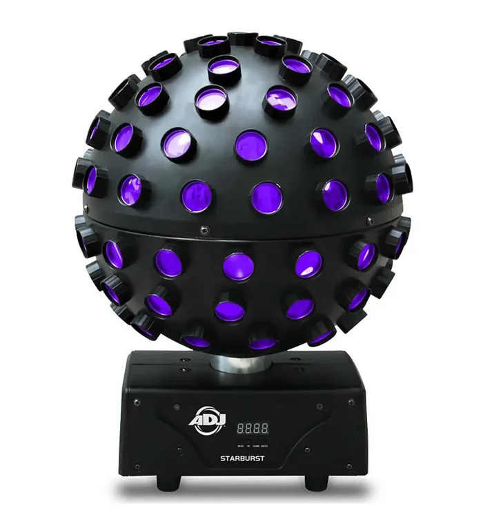 ADJ STARBURST, RGBWA+UV LED Mirror Ball Effect