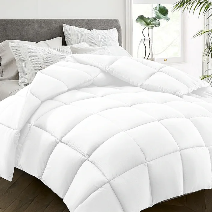All Season Ultra Soft Fiber Machine Washable Quilted Comforter/Duvet Insert with Corner Tabs Comforter