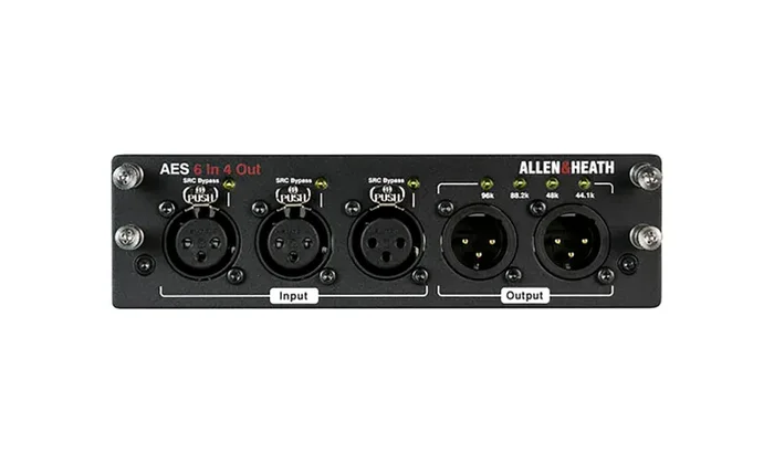 Allen & Heath AH-M-DL-AES6I4O-A, Module with 6 Inputs/4 Outputs and SRC – 32 kHz to 192 kHz