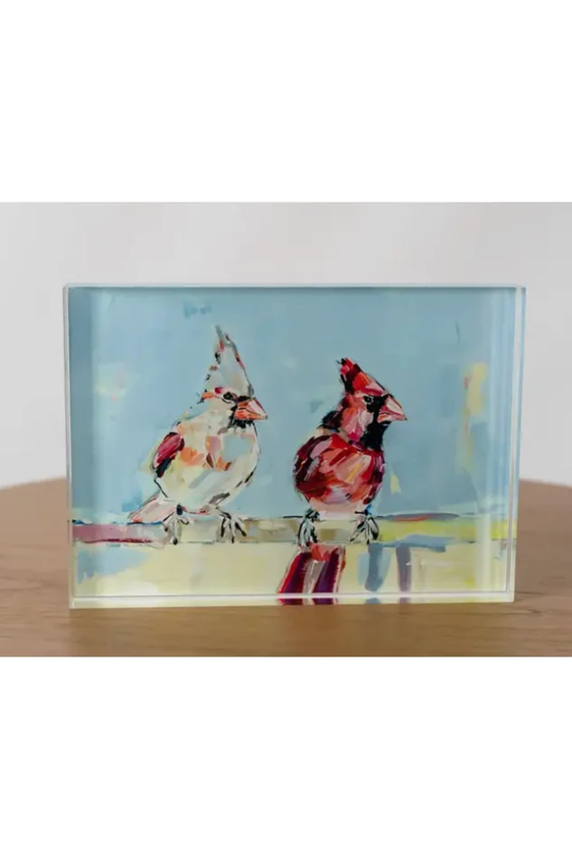 ALWAYS TOGETHER CARDINAL ACRYLIC SHELFIE