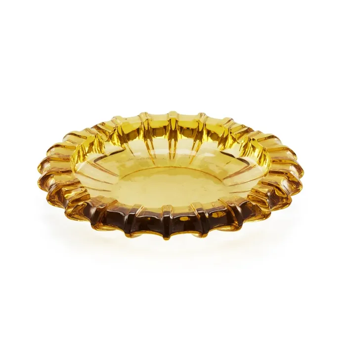 Amber Glass Ashtray