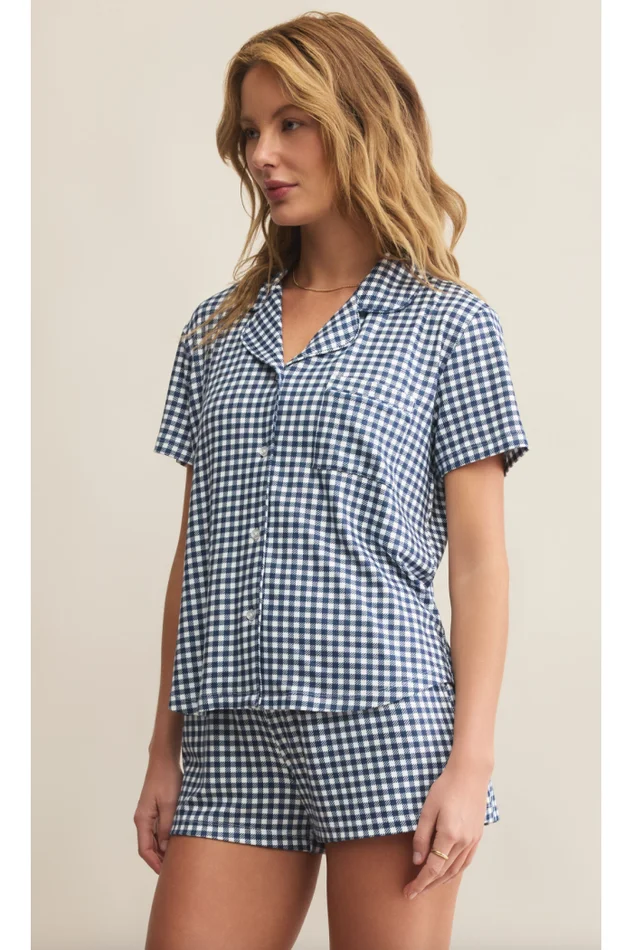 AMY GINGHAM TOP W.MADDIE GIGHAM SHORT