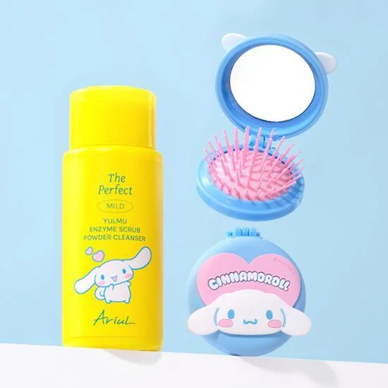 Ariul The Perfect Enzyme Scrub Powder Cleanser 55g (+Cinnamoroll Mirror Brush)