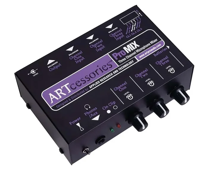 ART Pro Audio ProMIX Three Channel Microphone Mono Mixer
