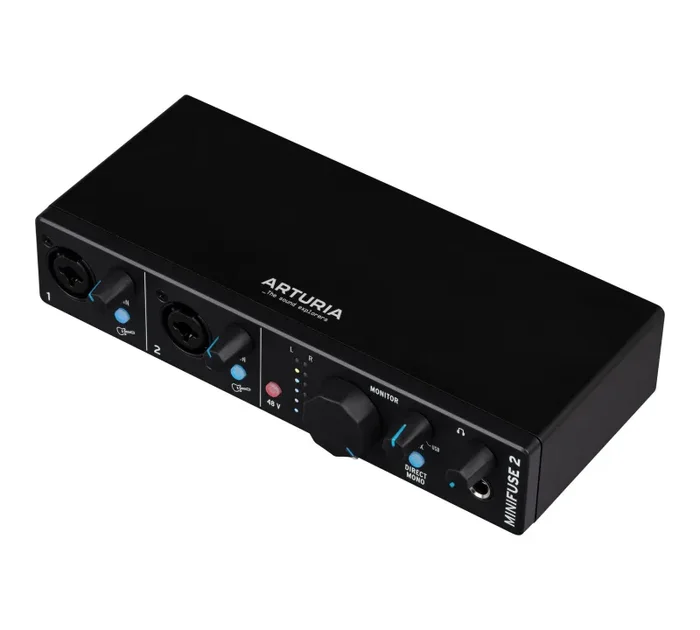 Arturia MiniFuse 2 Portable 2×2 USB Type-C Audio Interface + Midi – Black