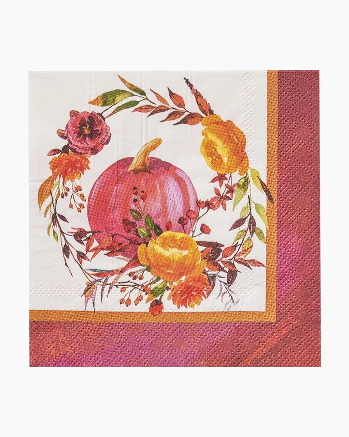 Autumn Bouquet Cocktail Napkin