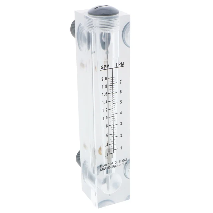 Axeon 200897 Acrylic RO Flowmeter – 0.2-2 GPM