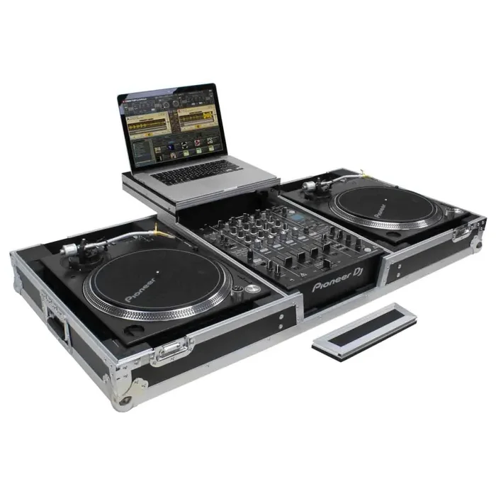 B-Stock: Odyssey FZGSLBM12WR DJ Flight Coffin Case for 12″ Format DJ Mixer and Two Battle Position Turntables