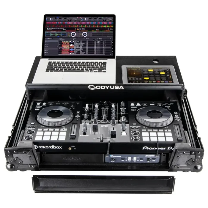 B-Stock: Odyssey FZGSPIXDJRR1BL Flight Case for Pioneer XDJ-RR DJ System with Bottom 1U Rack Space and Glide Platform – Black - Image 2