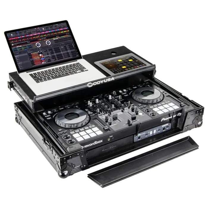 B-Stock: Odyssey FZGSPIXDJRR1BL Flight Case for Pioneer XDJ-RR DJ System with Bottom 1U Rack Space and Glide Platform – Black - Image 3
