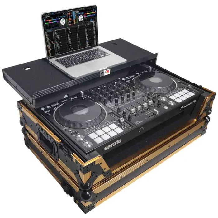 B-Stock: ProX XS-DDJ1000 WLT FGLD DJ Flight Case for Pioneer DDJ-1000 SRT SX3 with Laptop Shelf and Wheels Fashion