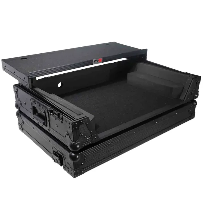 B-Stock: ProX XS-RANEONE WLTBL DJ Flight Case for RANE ONE DJ Controller with Sliding Laptop Shelf & Wheels – Black on Black
