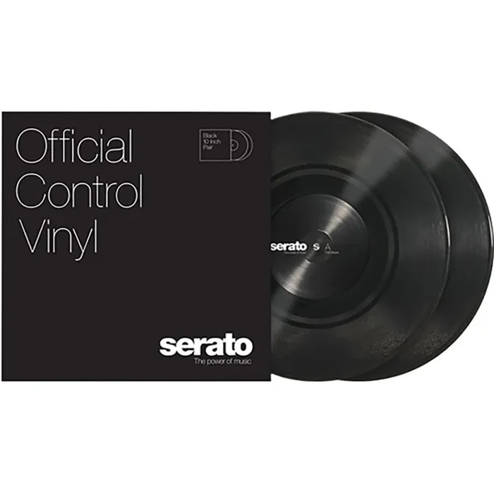 B-Stock: Serato SCV-PS-BLK-7S Pair of 7″ Control Vinyl – Black
