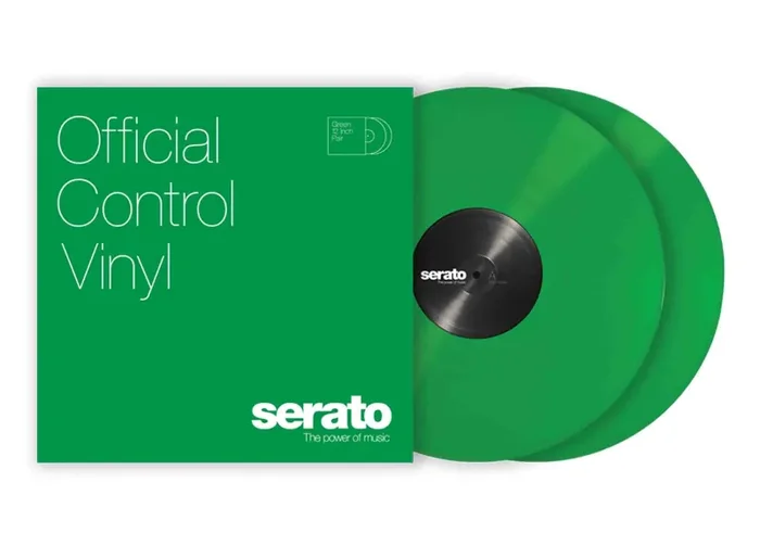 B-Stock: Serato SCV-PS-GRN-OV 12″ Green Control Vinyl Pressing for Serato DJ Pro (Pair)
