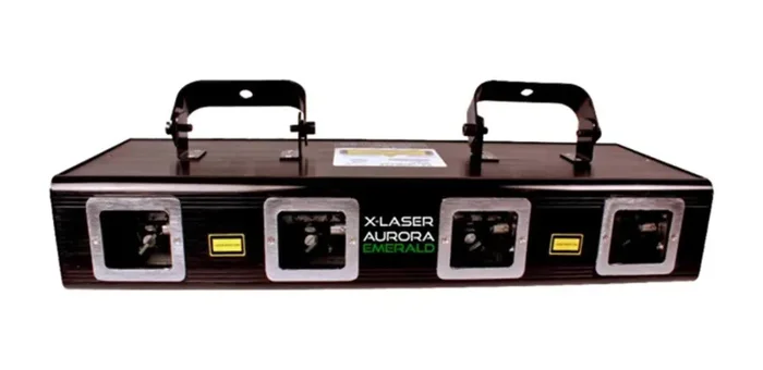 B-Stock: X-Laser Aurora Emerald Quad Aperture with Intense Green Liquid Sky and Aerial Effects