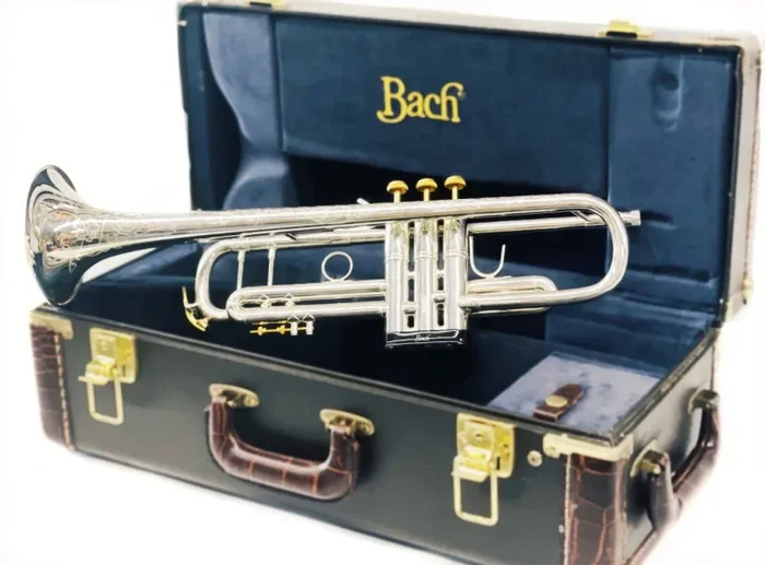 Bach 180S37A Stradivarius Bb Trumpet with Anniversary Engraving – Silver Plated/Gold Trim