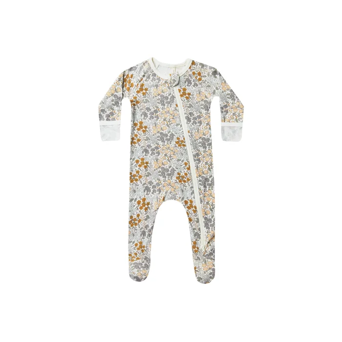 Bamboo Footie (Zipper) – Garden