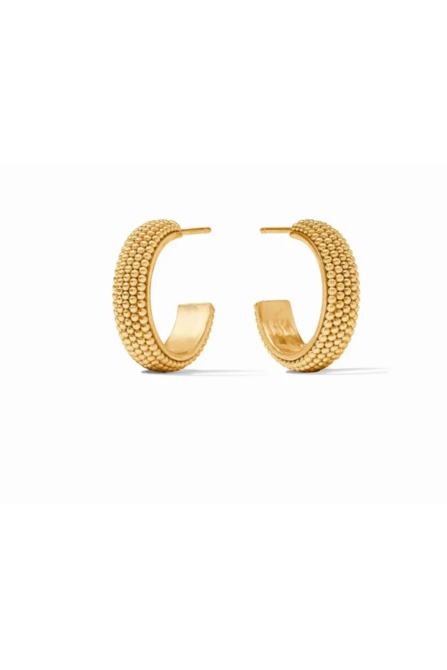 Beaded Eternity Hoop – Cabochon Small