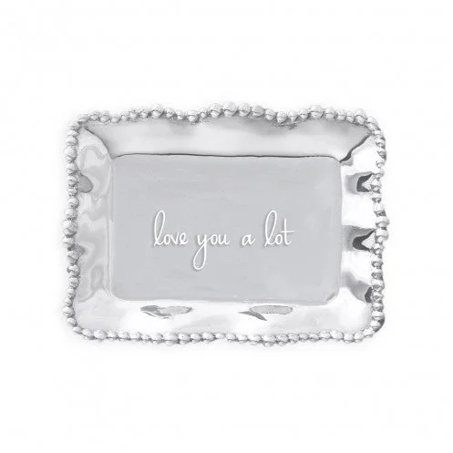 Beatriz Ball Organic Pearl Rectangular “Love You A Lot” Tray