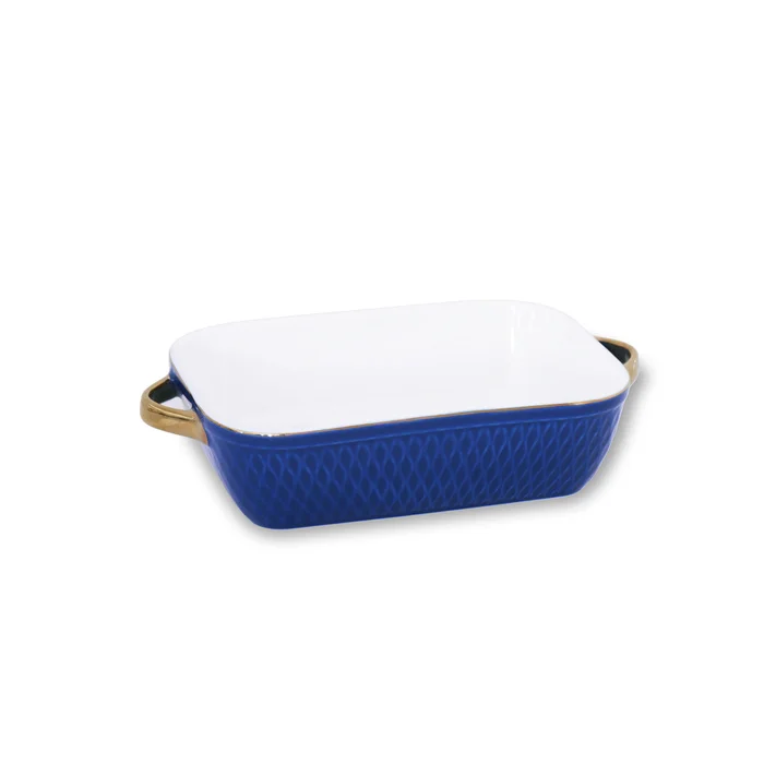 Beatriz Ball Small Blue Rectangular Baker