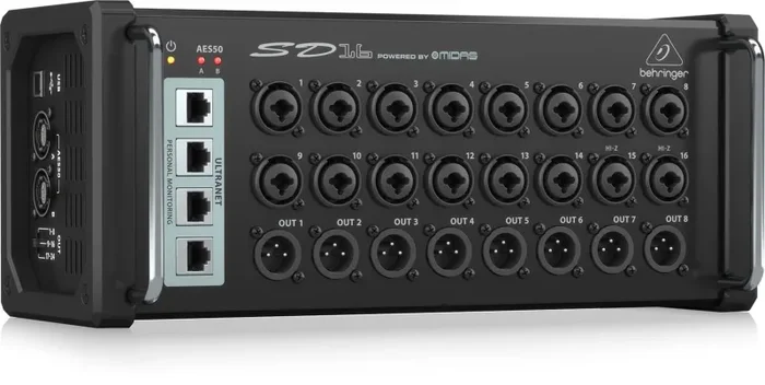 Behringer SD16, 8 Outputs Stage Box with 16 Remote-Controllable Midas Preamps